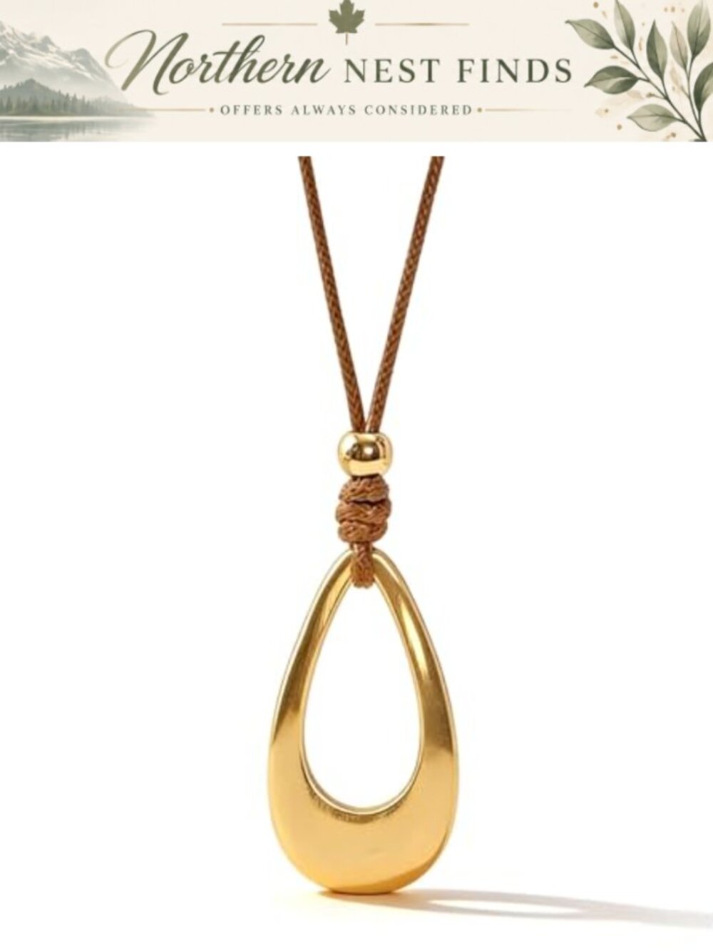 Long Gold Pendant Necklace for Women Vintage Statement Jewelry Gift